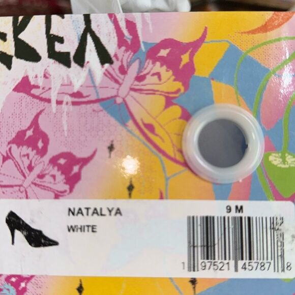 Jeffrey Campbell Women's Natalya Square Toe Pumps White Size9 - Picture 7 of 8